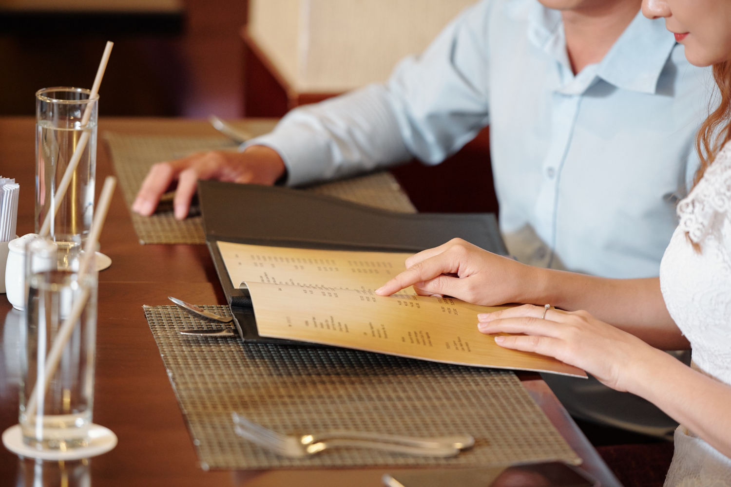 restaurant menu table dining