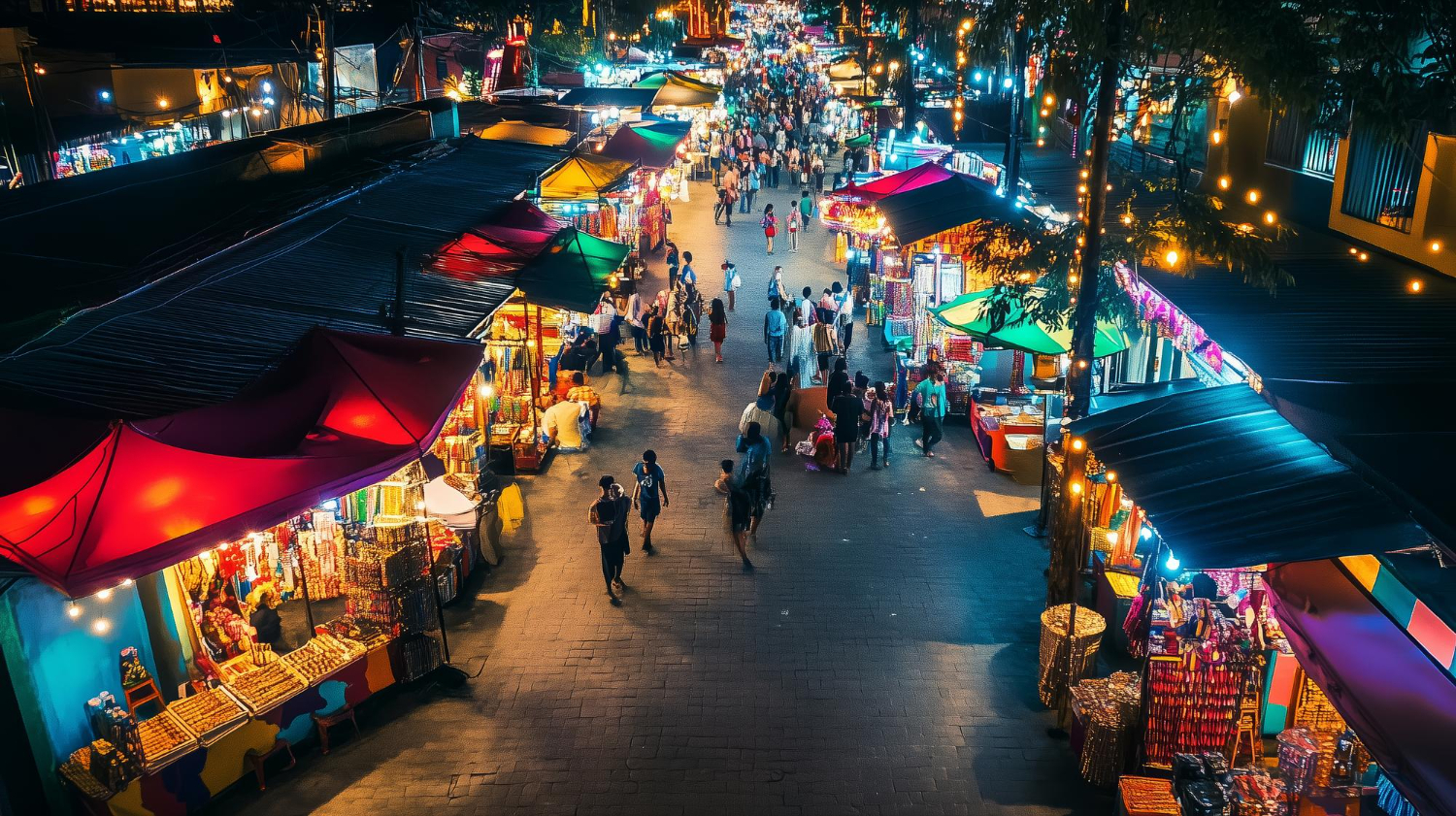 Night market street food