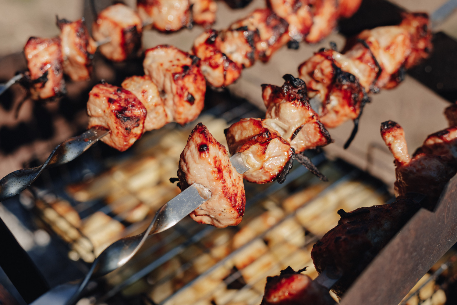 charcoal grill skewers