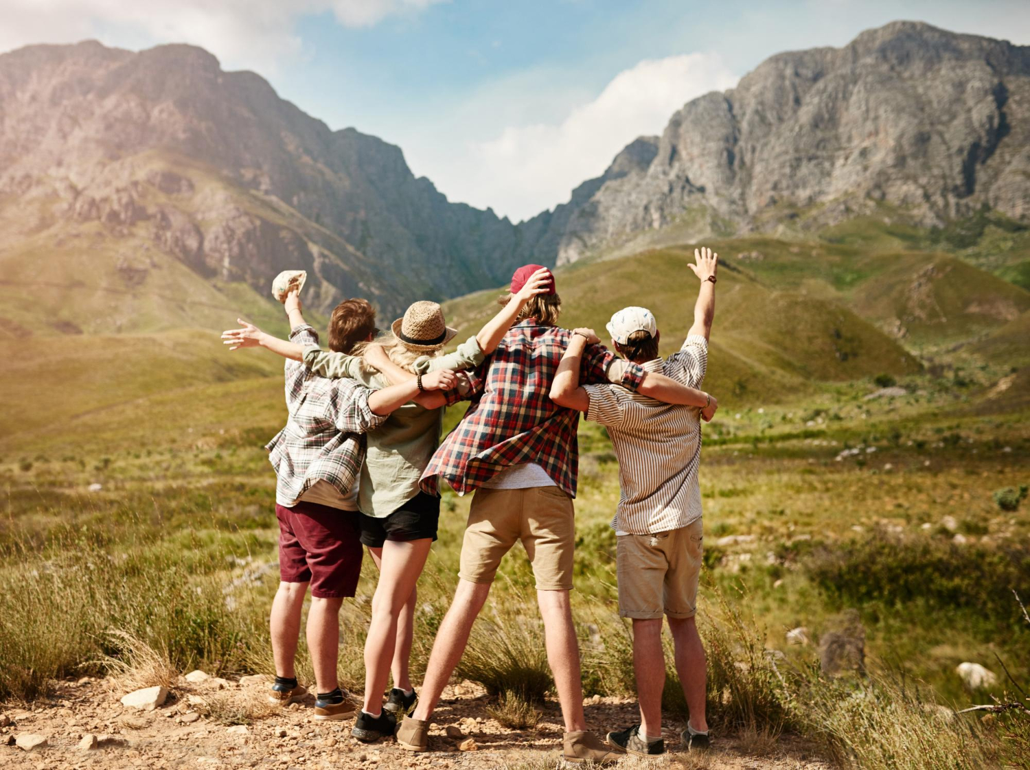 Friends group photo travel