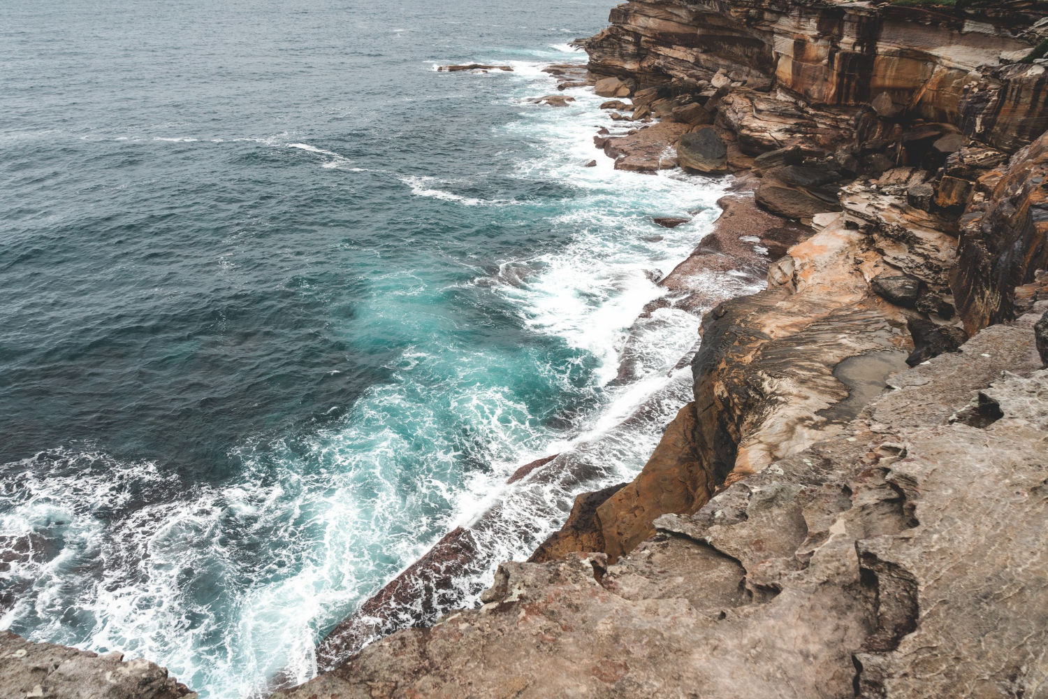 coastal bay cliffs sea