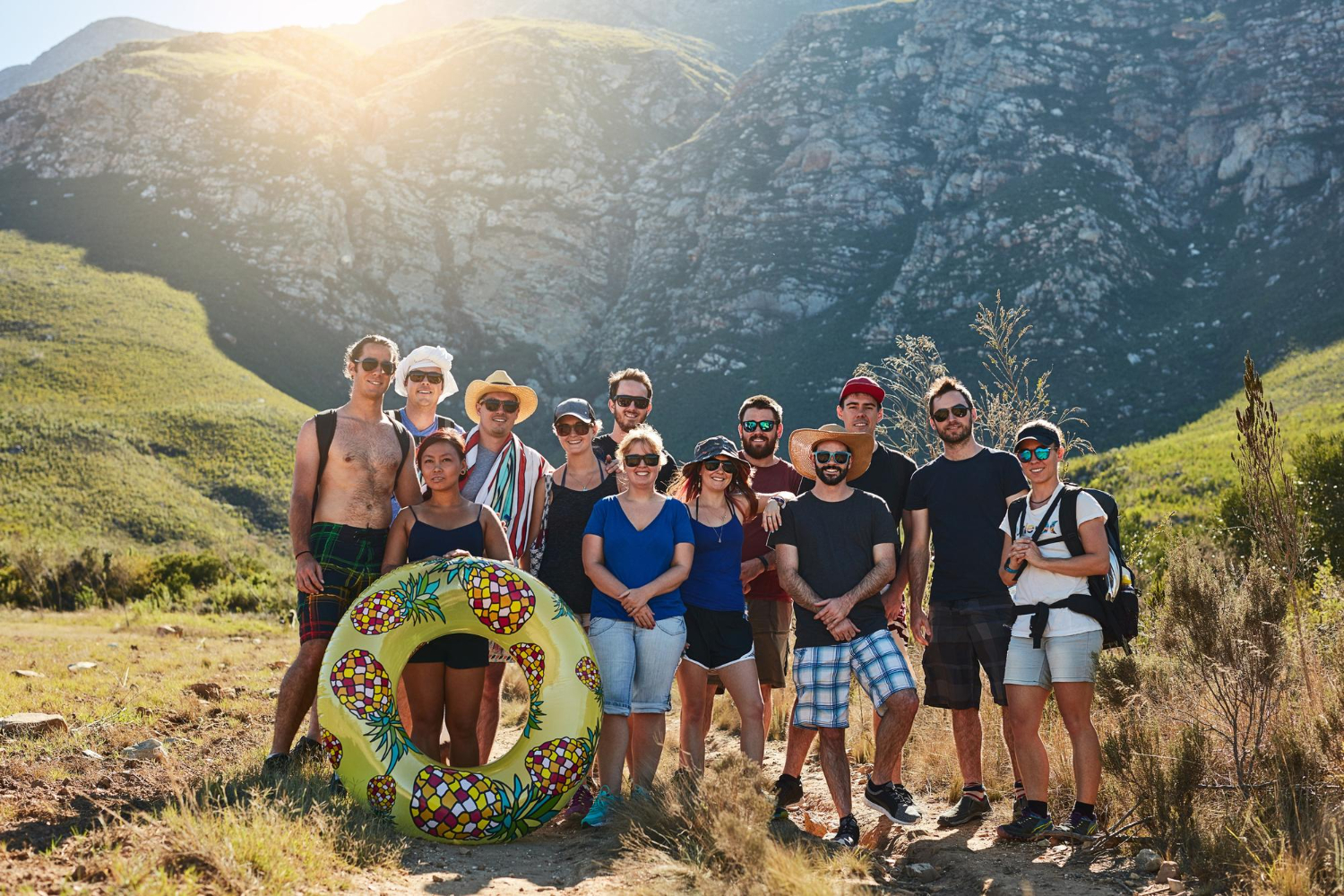 Friends group photo travel