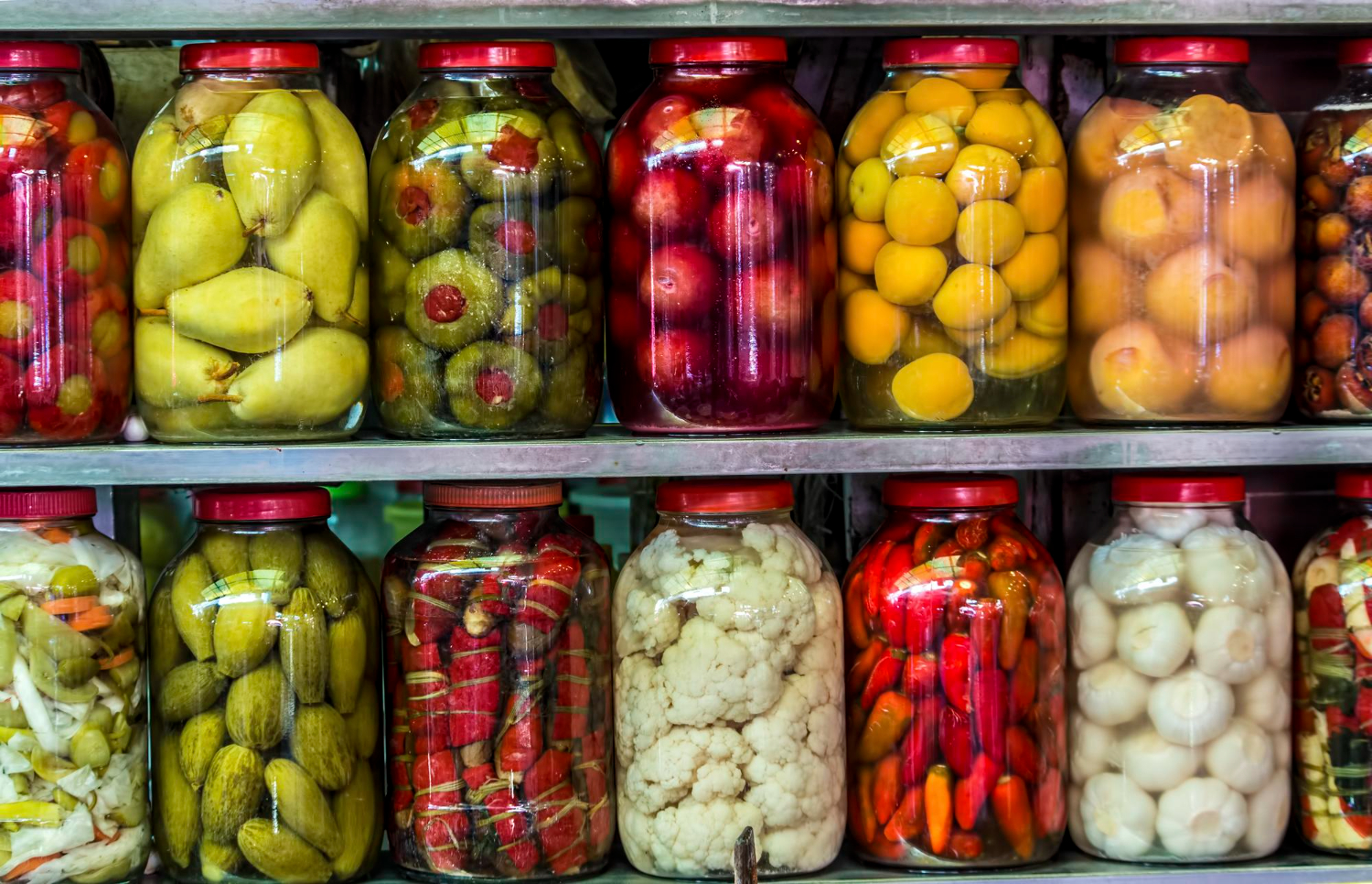 preserved fruit jars