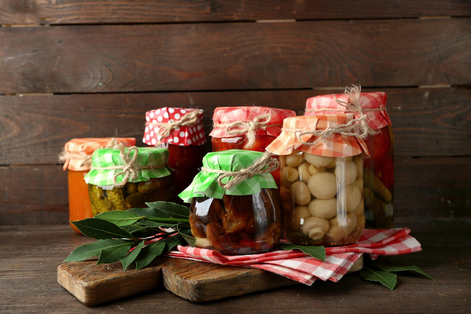 preserved fruit jars