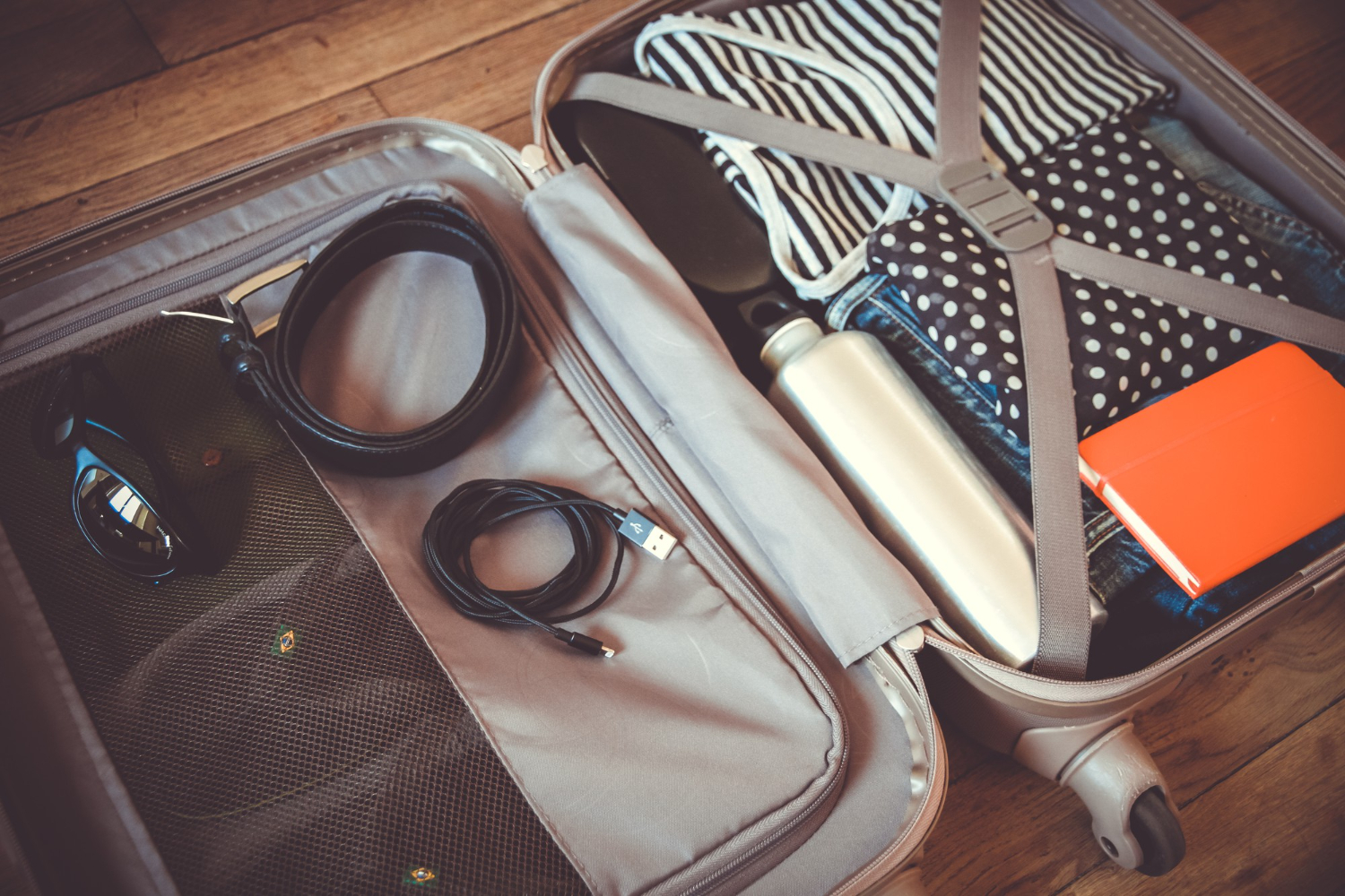 packed suitcase