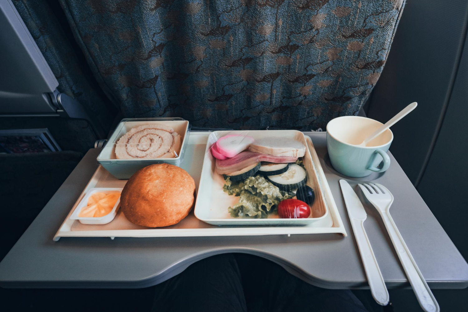 Airline meal tray food