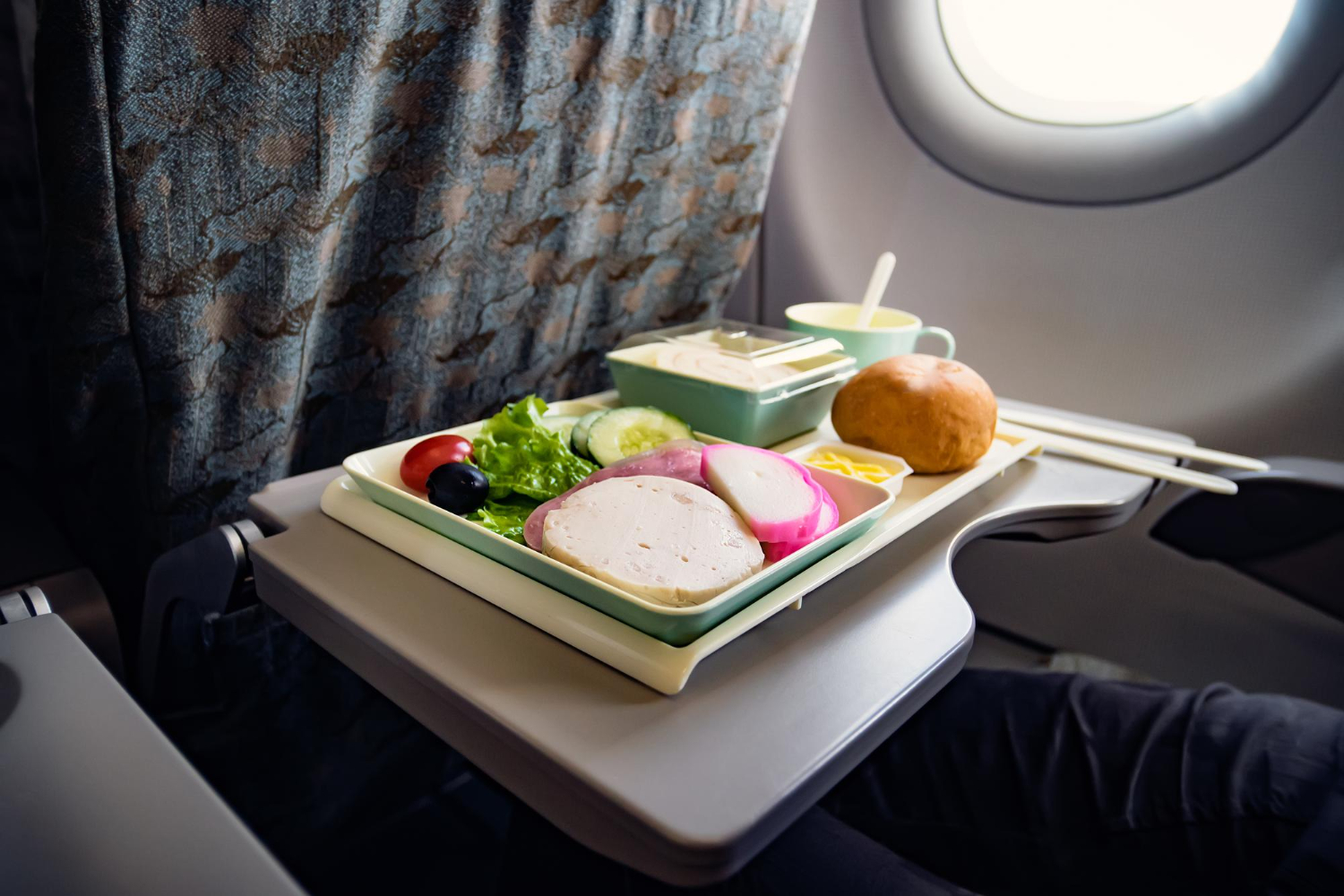 Airline meal tray food
