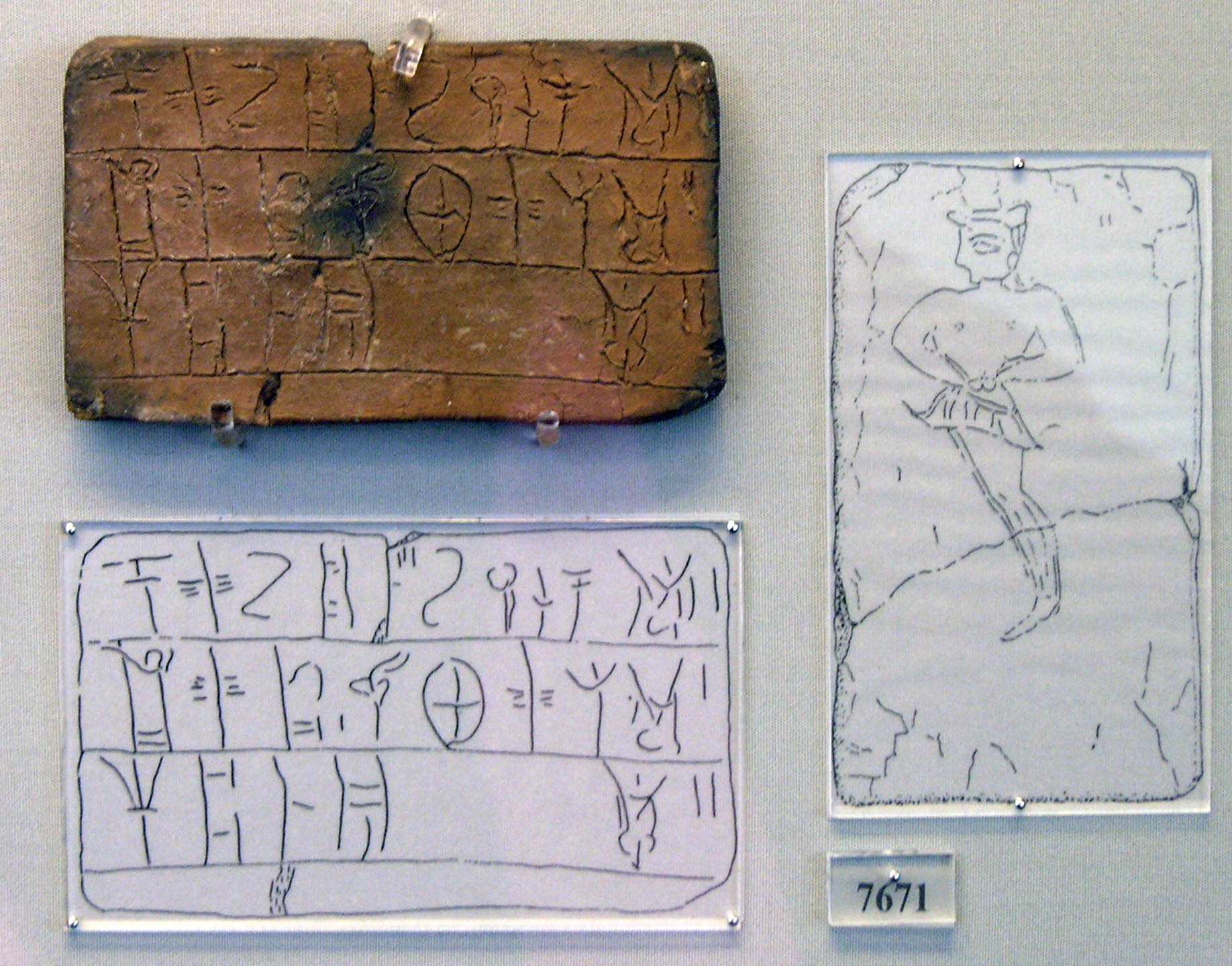 Linear B clay tablet