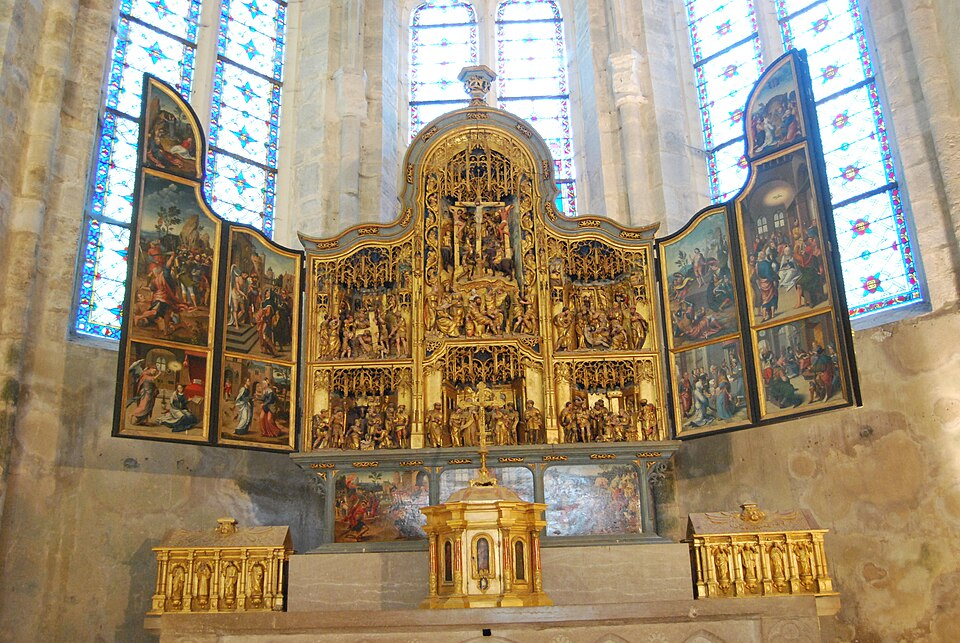 medieval stained glass cathedral