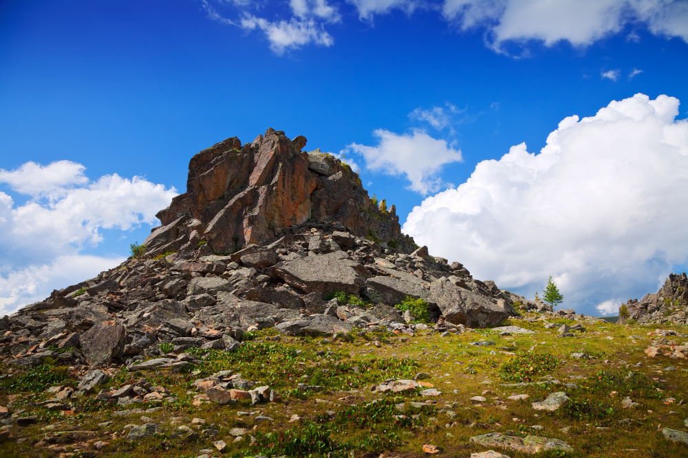 Hilltop boulders