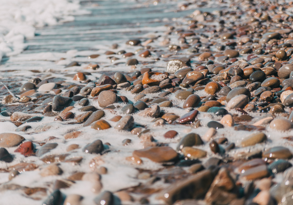 beach pebbles