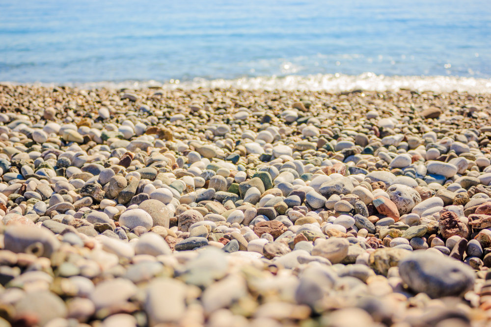 beach pebbles