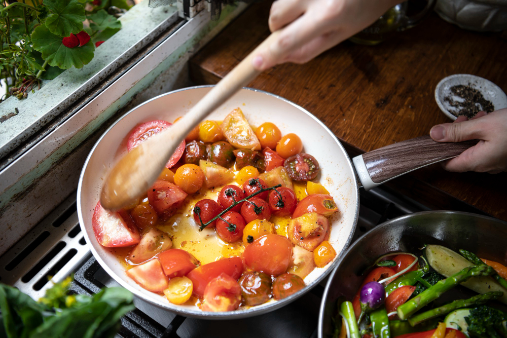 vegetables cooking