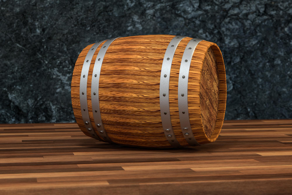wooden barrel