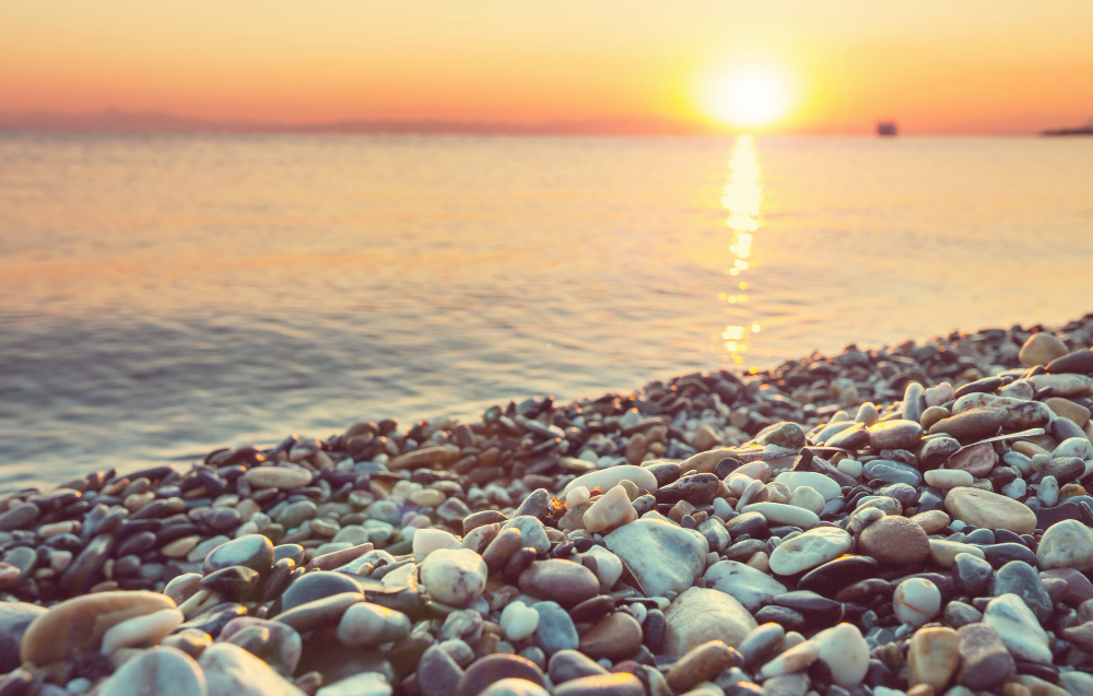 beach pebbles