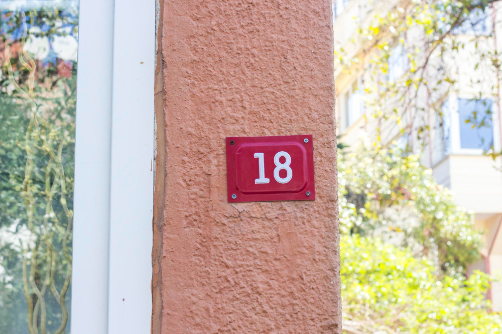 house number plate