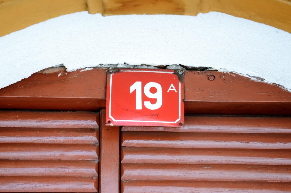 house number plate