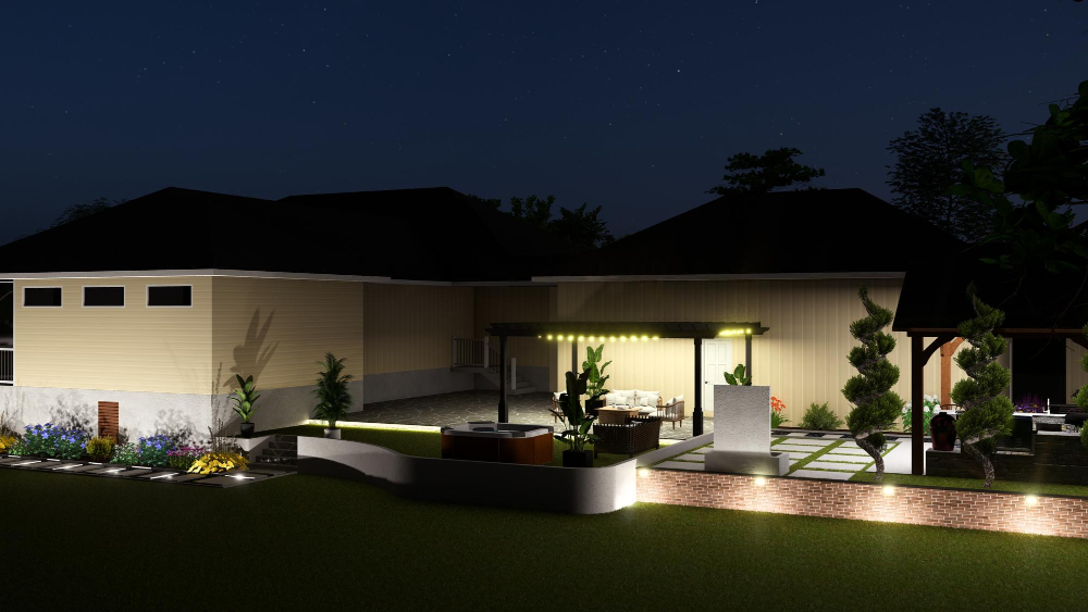 garden at night