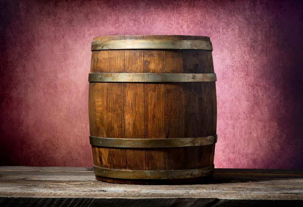 wooden barrel