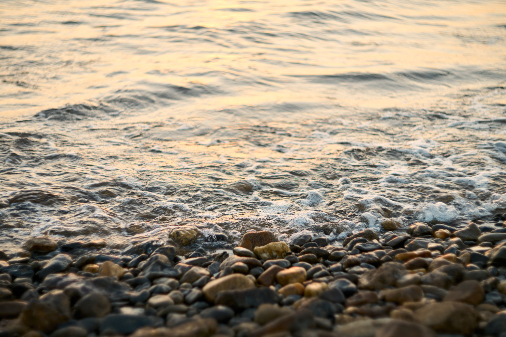 beach pebbles