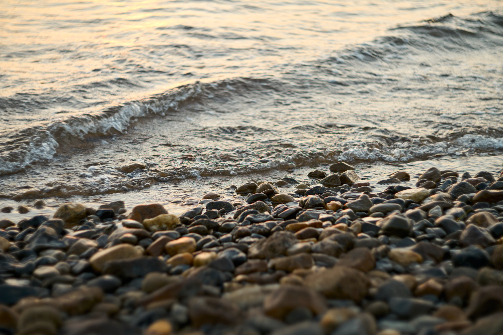 beach pebbles