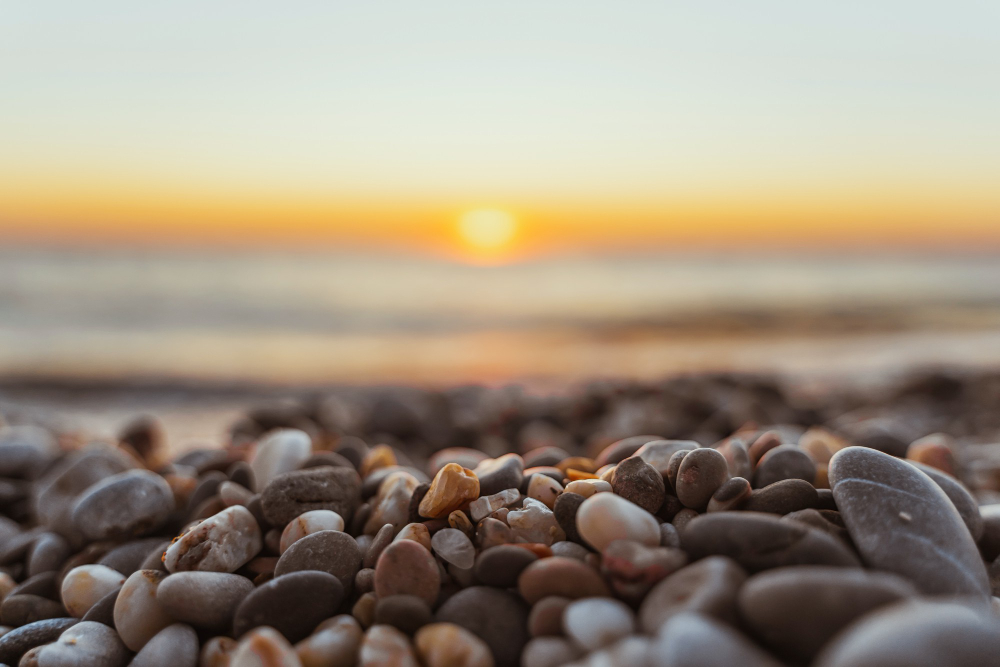 beach pebbles