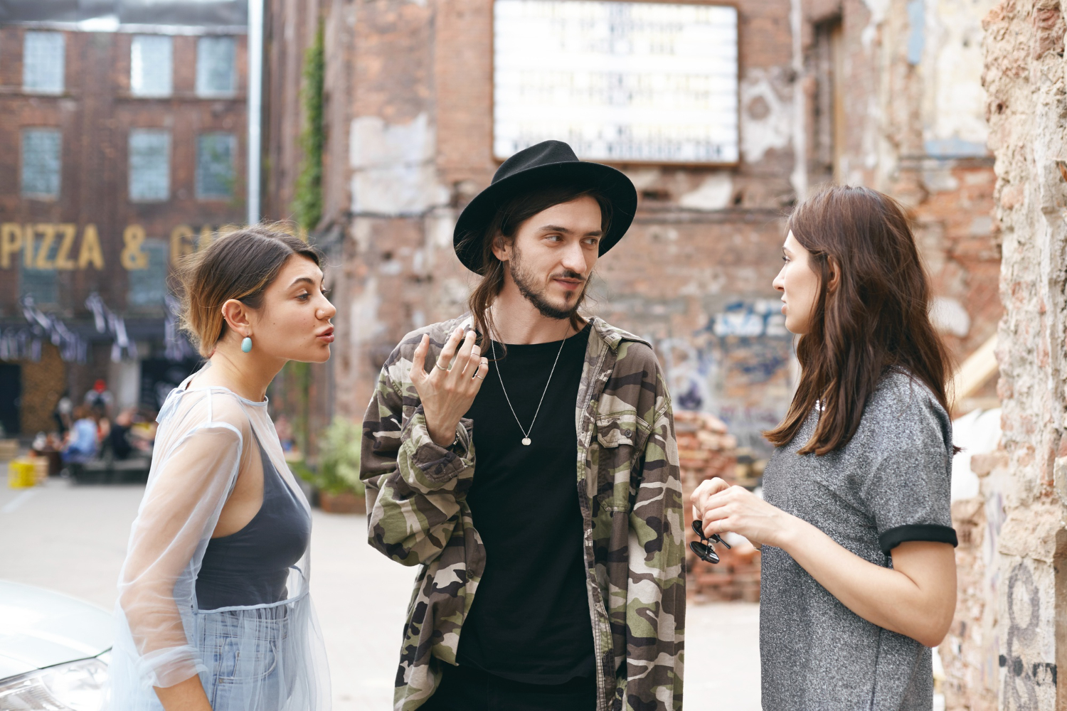 people talking