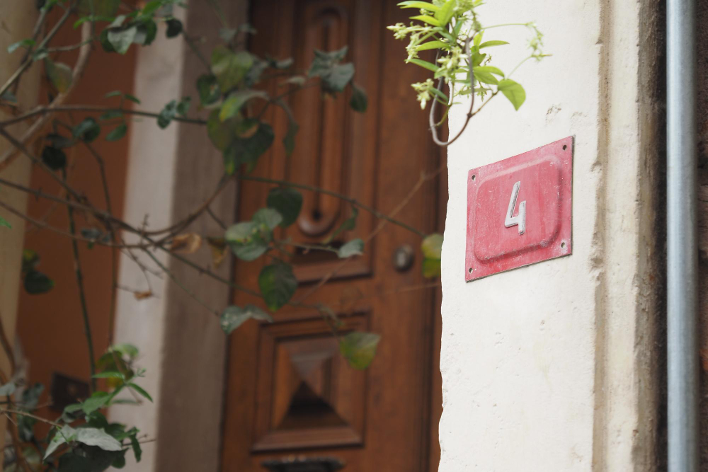 house number plate