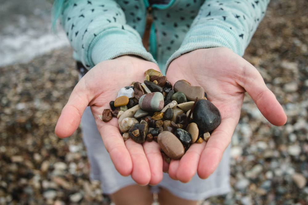 beach pebbles