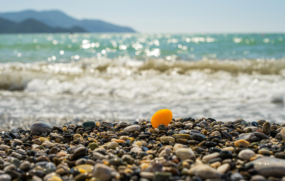 beach pebbles