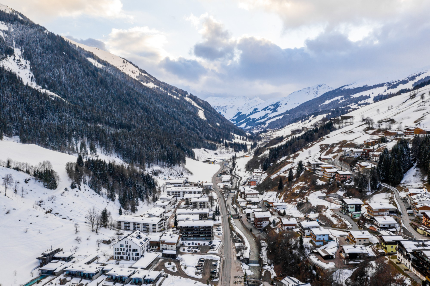 high altitude town mountains