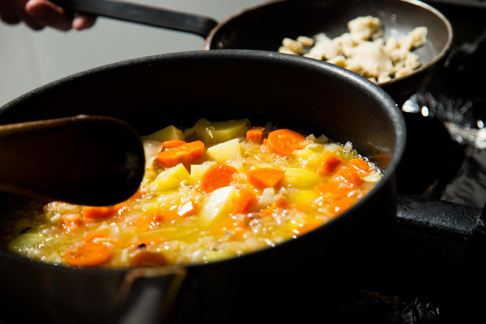 vegetables cooking