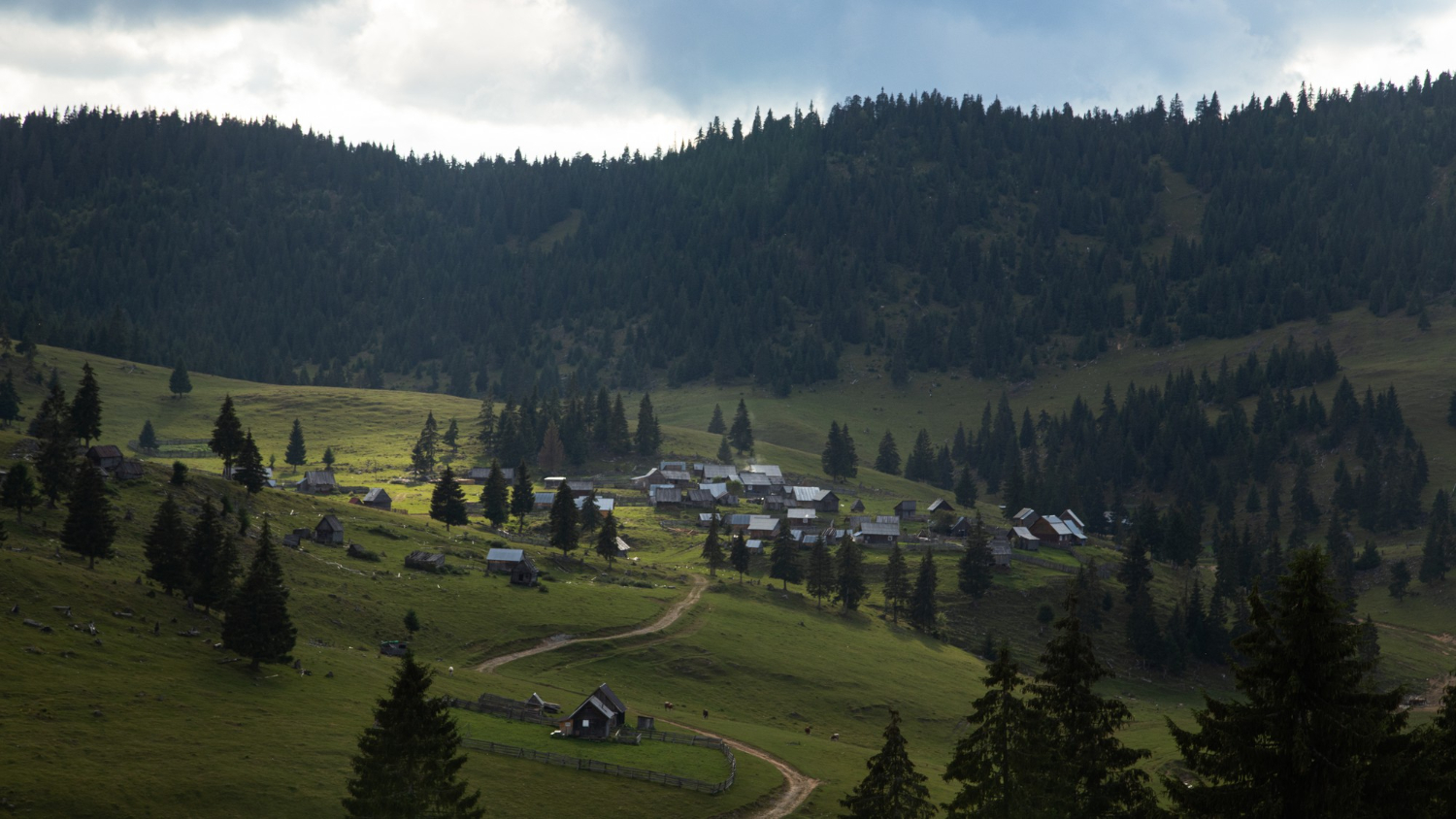 high altitude town mountains