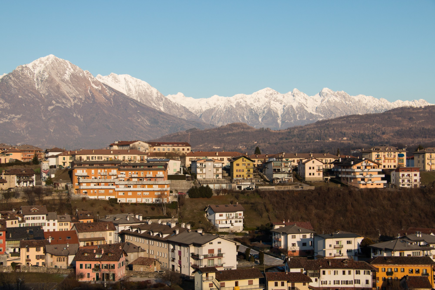 high altitude town mountains