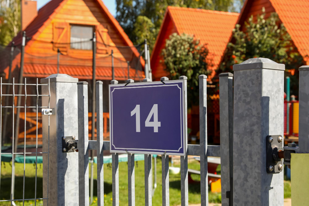 house number plate