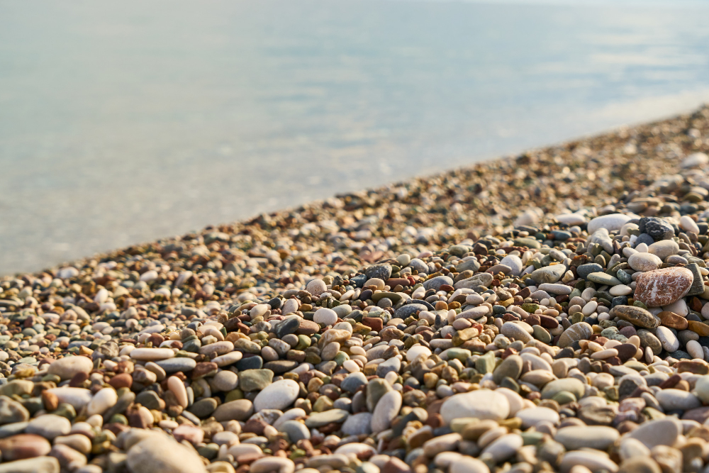 beach pebbles