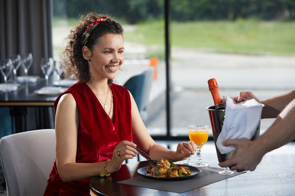 Traveler in Restraunt