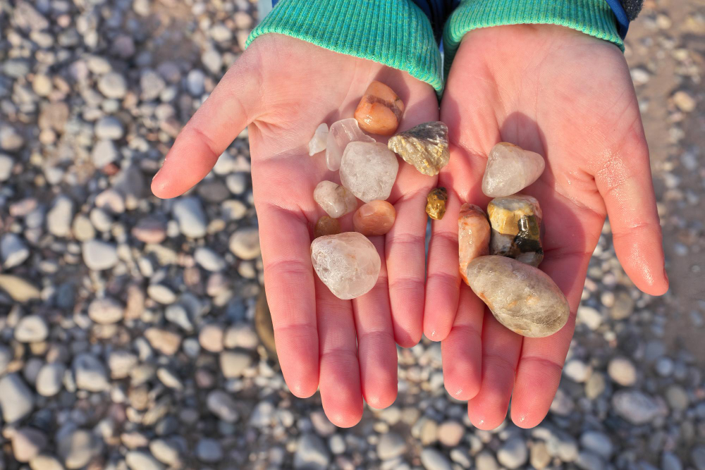 beach pebbles