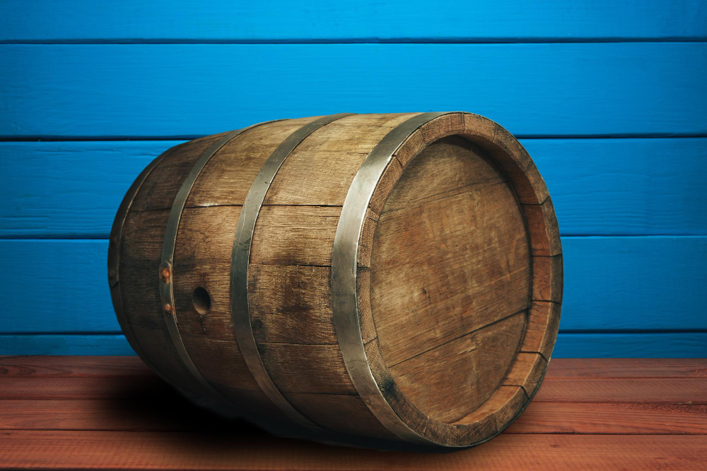 wooden barrel