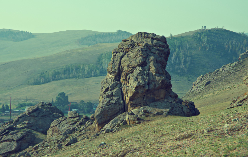 Hilltop boulders