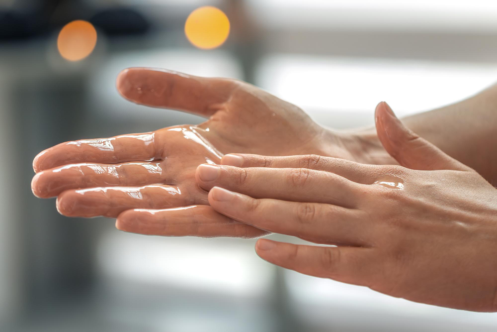 wrinkled fingers water