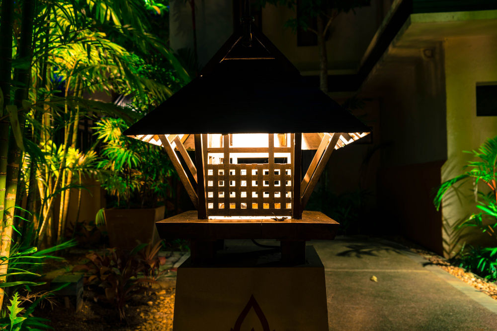 garden at night