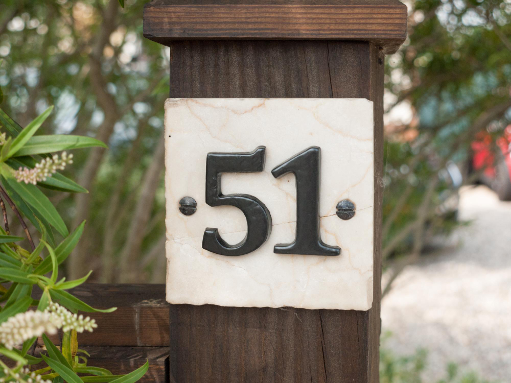 house number plate