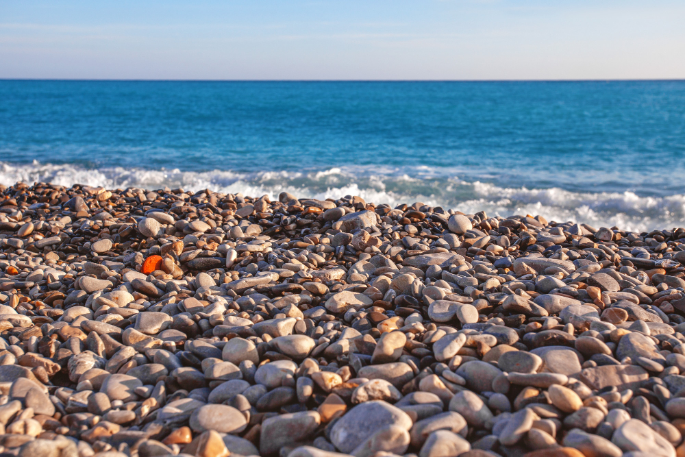 beach pebbles