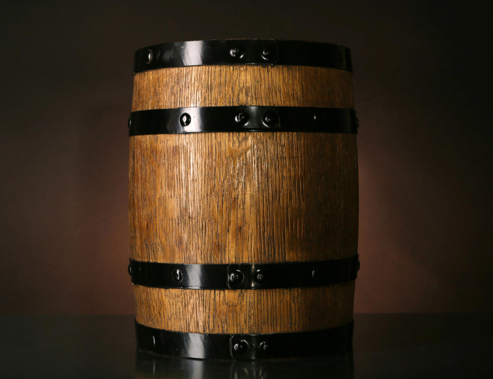 wooden barrel