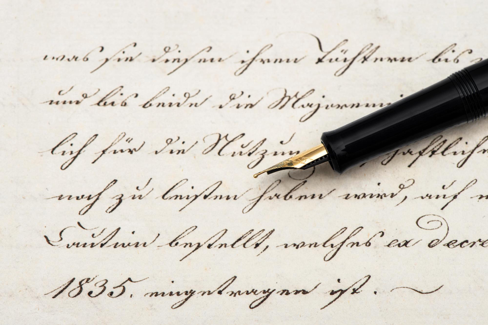 manuscript handwriting ink