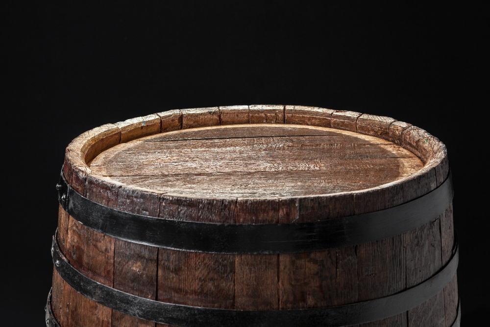 wooden barrel