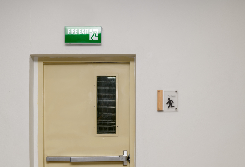 panic bar emergency exit door